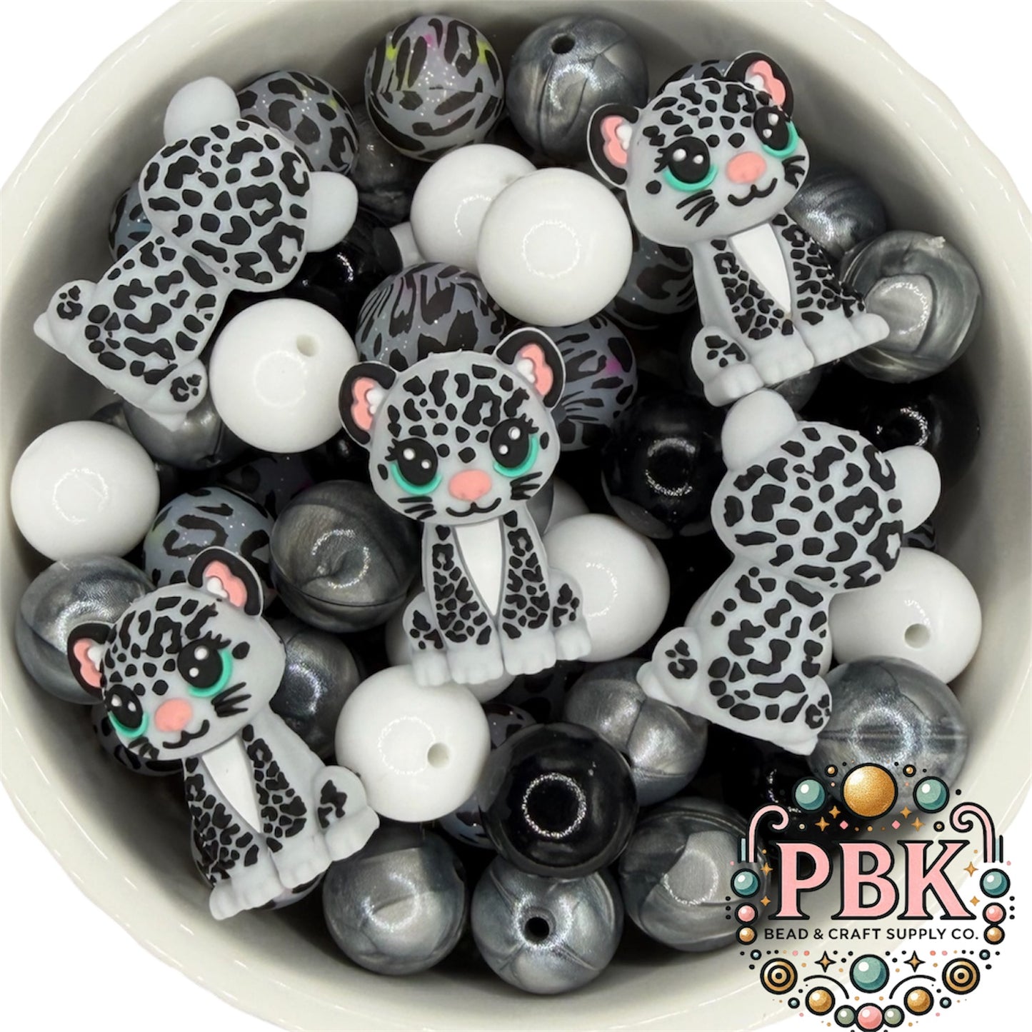 3D Leopard- EXCLUSIVE TO PBK- Silicone Focal Bead