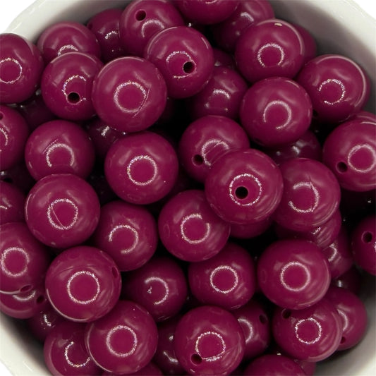Wine- Liquid Silicone Bead 15mm