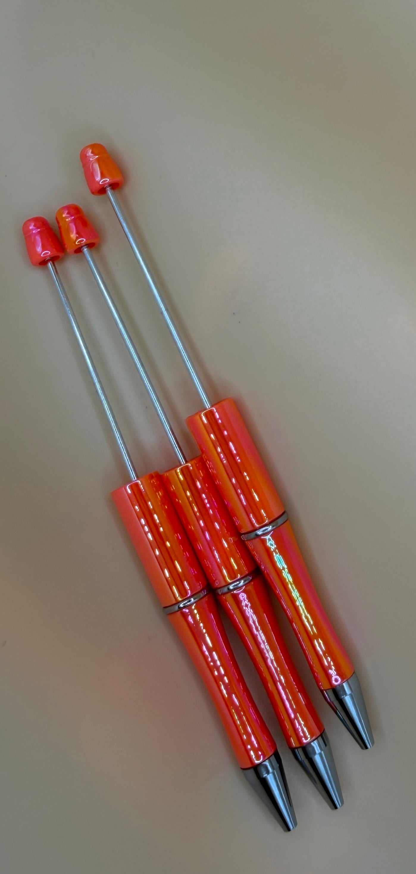 Neon Orange Opal -Beadable Pen