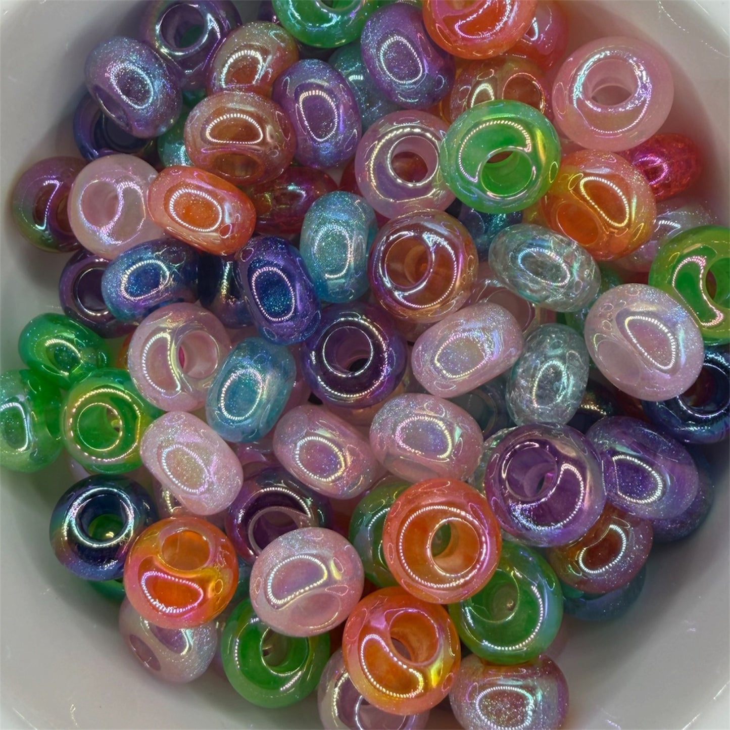 Glitter Acrylic Spacer Mix (10)