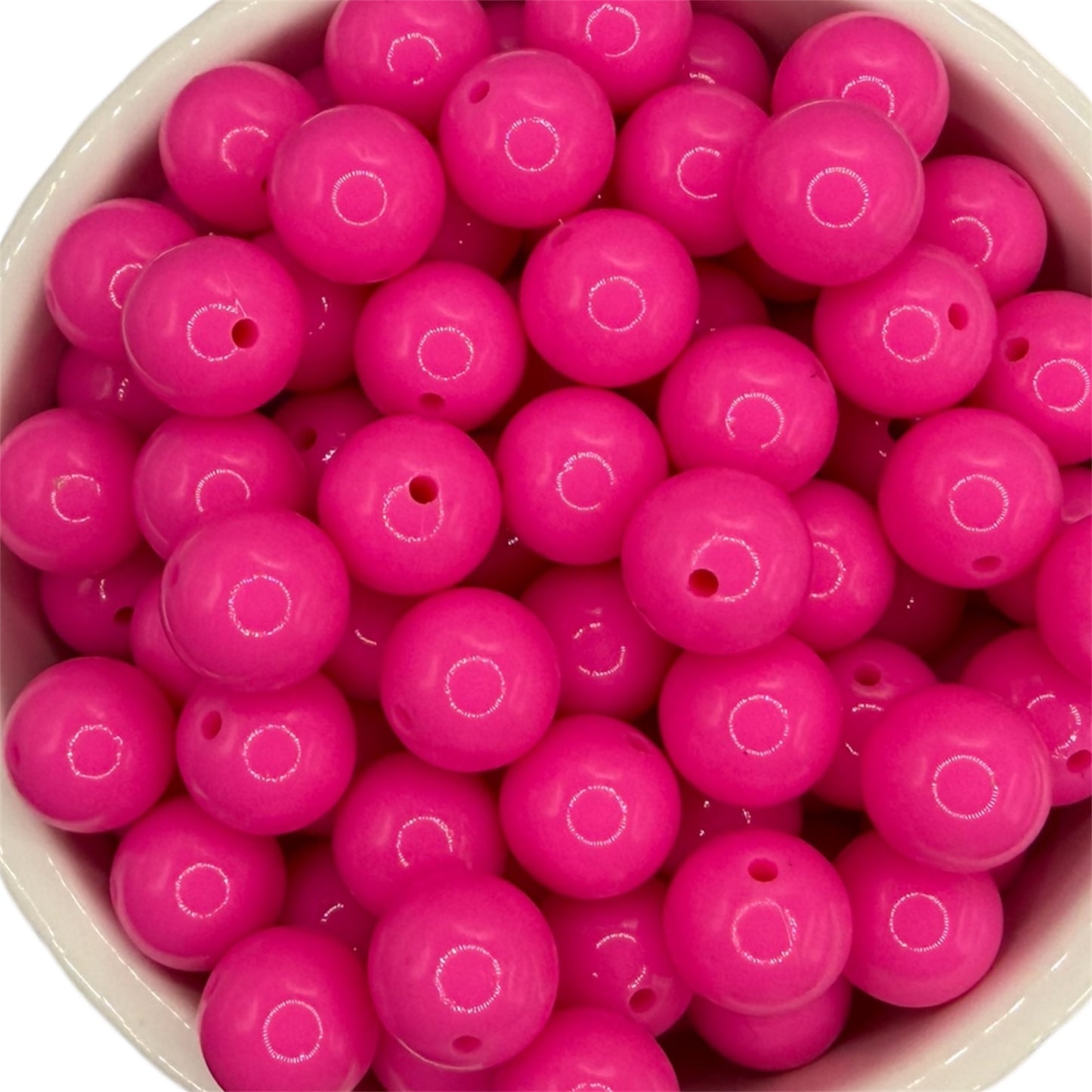 Hot Pink- Liquid Silicone Bead 15mm