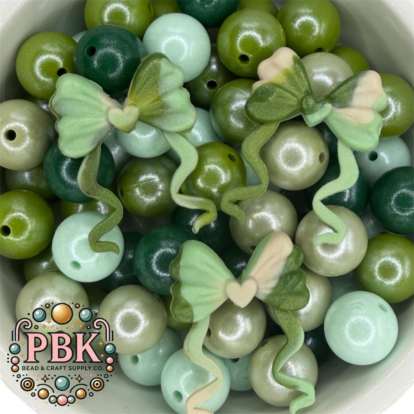 Bow with Tails (Green Goddess Shimmer) - EXCLUSIVE TO PBK