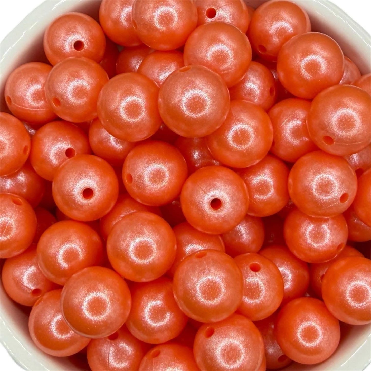Tangerine- Opal Silicone Bead 15mm