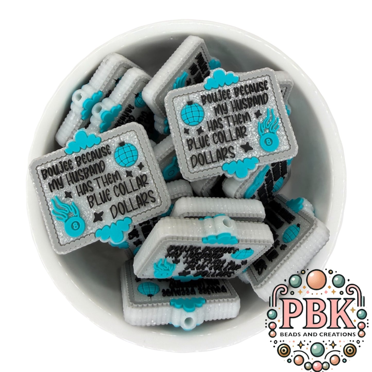 Boujee because - EXCLUSIVE TO PBK- Silicone Focal Bead