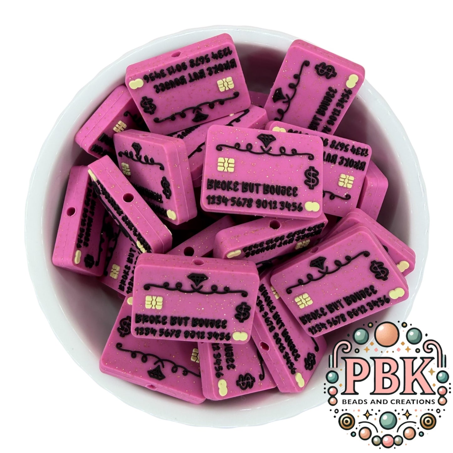 Broke but Boujee- EXCLUSIVE TO PBK- Silicone Focal Bead