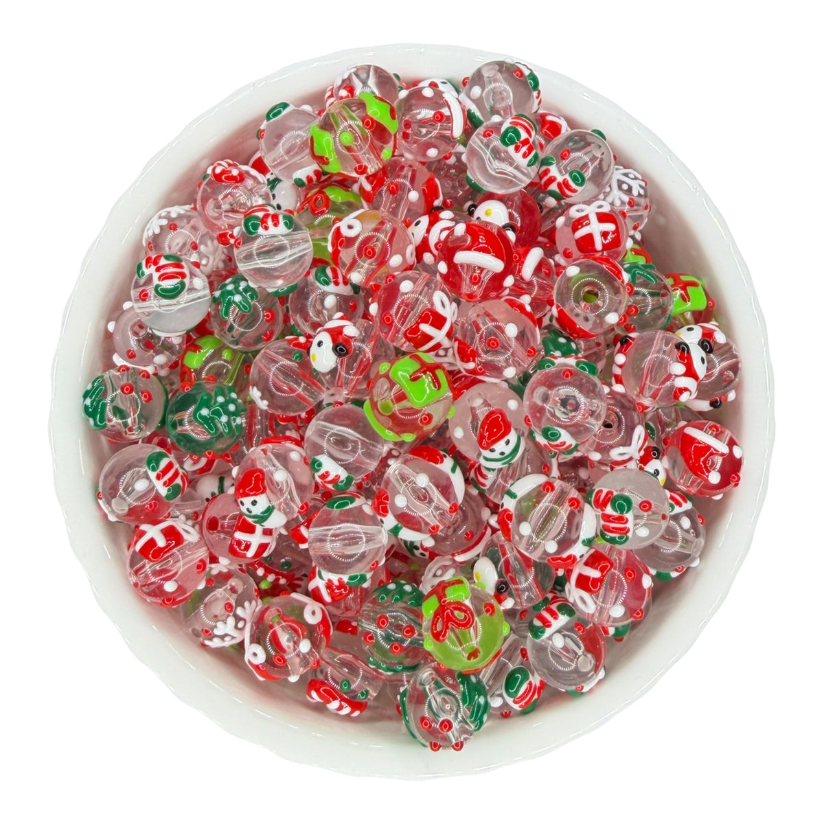 Christmas Acrylic 12mm Beads (5 pack)